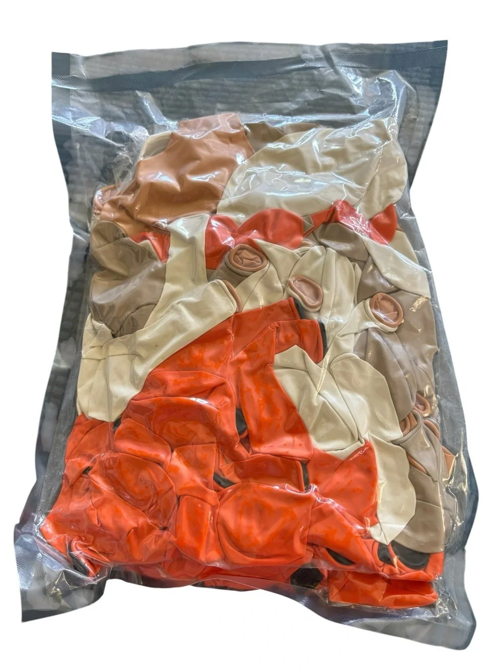 Helium Quality New Bag Balloons Orange Tan Cream Rust 50 CT Parties Arch Shower